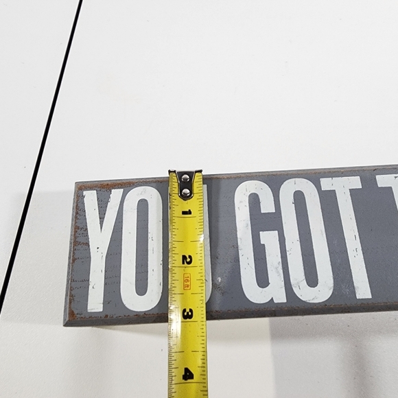 YOU GOT THIS Wooden Office Desk Plaque Sighn Gray White Letters 10”x 3"x2" - Picture 8 of 9